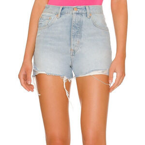 Lovers + Friends Austin Super High Rise Cut Off Denim Shorts in Miami